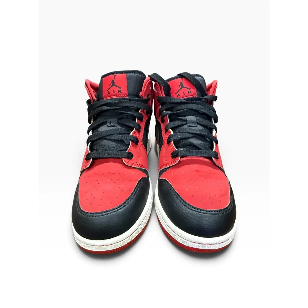 Air Jordan 1 Mid GS Youth 6Y Gym Red Black 554725-005 Worn Once